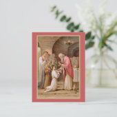 Sint Tarcisius die de Eucharist ontvangt (BL 02) Briefkaart (Staand voorkant)