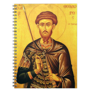 Sint Theodorus Tiron orthodoxe icoon Notitieboek