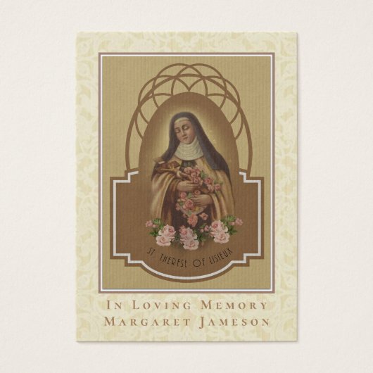 Sint-Therese katholieke begrafenisherdenkingsmonum Visitekaartje (Voorkant)