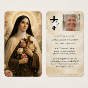 Sint Therese-rouwprent Visitekaartje