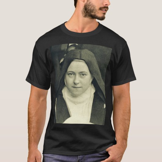 Sint Theresia van het kindje Jezus en het Heilig A T-shirt (Voorkant)