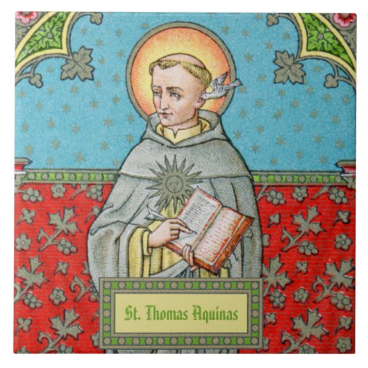 Sint Thomas Aquinas (VVP 002) Tegeltje (Voorkant)