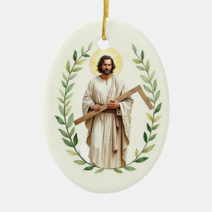 Sint Thomas de Apostel Gods Vrede en Zegeningen Keramisch Ornament