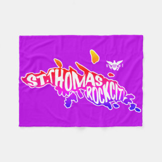 Sint Thomas, "Rock City" Maagdeneilanden | PAARS Fleece Deken