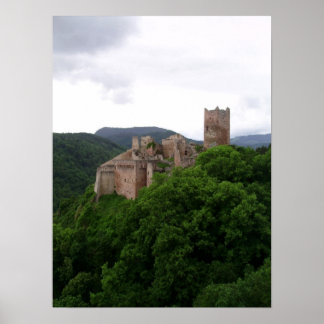 Sint Ulrich Castle, Ribeauvillé. Alsace, Frankrijk Poster