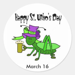 Sint-Urho-dag-stickers Ronde Sticker