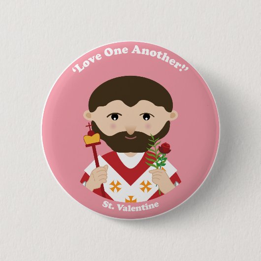 Sint-Valentijn Ronde Button 5,7 Cm (Voorkant)
