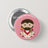 Sint-Valentijn Ronde Button 5,7 Cm (Voorkant /achterkant)