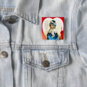 Sint-Valentijnse groet Vierkante Button 5,1 Cm (In situ)