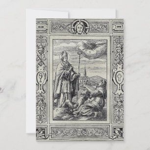 Sint-Valentinus van Rome Gravure Premium Kunst Feestdagenkaart