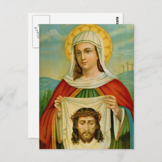 Sint-Veronica Feast Day, 12 juli Briefkaart (Voorkant / Achterkant)