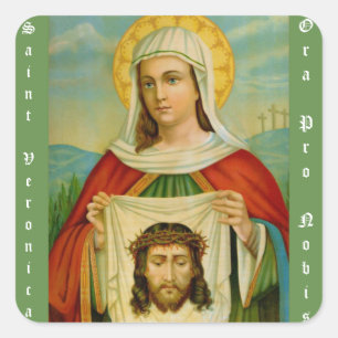 Sint-Veronica Feast Day, 12 juli Vierkante Sticker