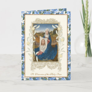 Sint-Veronica Heilig Gezicht Jezus Floral Kaart