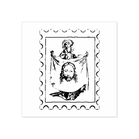 Sint Veronica Jezus Katholiek Religieus Rubberstempel (Afrduk)
