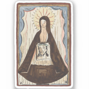 Sint Veronica Jezus ziet  kunstschilderij Sticker