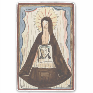 Sint Veronica Jezus ziet  kunstschilderij Sticker