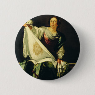 Sint Veronica Kunst Het Mirakel van de Heilige Aan Ronde Button 5,7 Cm