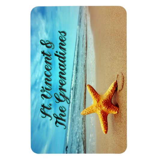 Sint Vincent en de Grenadines zeester Magneet (Verticaal)