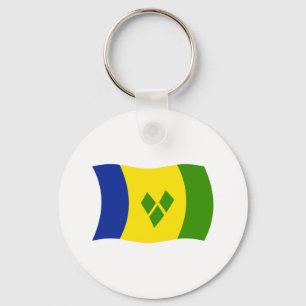 Sint-Vincent Grenadines Vlag Sleutelhanger