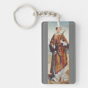 Sint-Vincentius van Zaragoza Martelaar Fijne Kunst Sleutelhanger