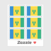 Sint-Vincentive-vlag Sticker (Vel)