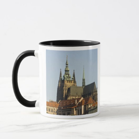Sint-Vituskathedraal en het kasteel van Praag, een Mok (Links)