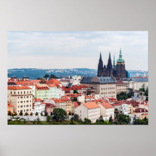Sint-Vituskathedraal en Praag stadsgezicht - Tsjec Poster
