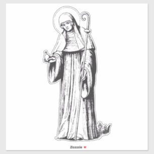 Sint Walpurga Middeleeuwse Angelsaksische zendelin Sticker