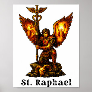 Sintel Archangel Rafaël Christelijke Kunst Geloven Poster