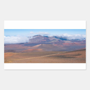 Sintelkegels en bergen bij Haleakala Crater Rechthoekige Sticker