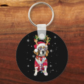 Sinterbeagle render Lichte kerstcadeaus Sleutelhanger (Voorkant)
