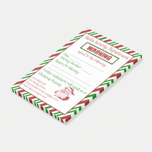 Sinterbeveiligingswaarschuwing Post-it® Notes (Schuin)