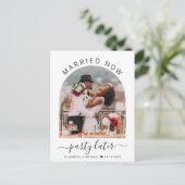 Sinterfeest later op foto bruiloft aankondigingskaart (Staand voorkant)
