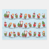 Sinterjongen en zwarte jongen op trein inpakpapier vel (Voorkant 3)