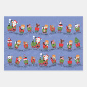 Sinterjongen en zwarte jongen op trein inpakpapier vel (Voorkant 2)