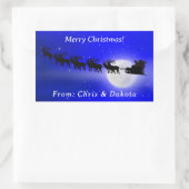 Sinterkerst met sinterklaas rechthoekige sticker (Tas)