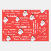 Sinterkerstcadeau met kerstcadeau inpakpapier vel (Voorkant)