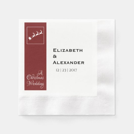 Sinterkerstcadeautjes voor kerstbruiloft servetten (Voorkant)