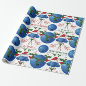 Sinterkerstkerstbal Cadeaupapier (Uitgerold)