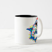 Sinterkerstlampjes voor kerstmis tweekleurige koffiemok (Voorkant rechts)