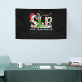 Sinterkerstman met Spraaktaaldocent SLP Spandoek (Beurs)