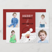 Sinterklaas 4-foto 5x7 kerst Kaart (Voorkant / Achterkant)