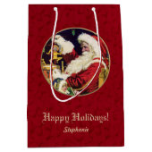 Sinterklaas, Aangepaste Naam Kerst Medium Cadeauzakje (Voorkant)