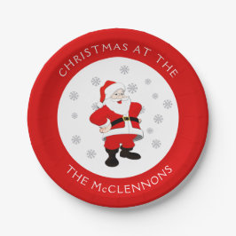 Sinterklaas Aangepaste Tekst Rode Grens Papier Bor Papieren Bordje