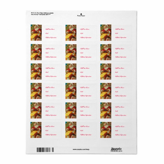   Sinterklaas Adresetiketten Etiket (Full Sheet)