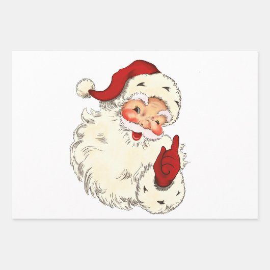 Sinterklaas  Antiek Retro ontkoppeling Inpakpapier Vel (Voorkant 3)