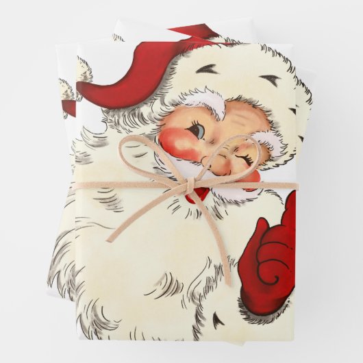 Sinterklaas  Antiek Retro ontkoppeling Inpakpapier Vel (In situ)