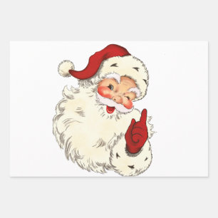 Sinterklaas  Antiek Retro ontkoppeling Inpakpapier Vel