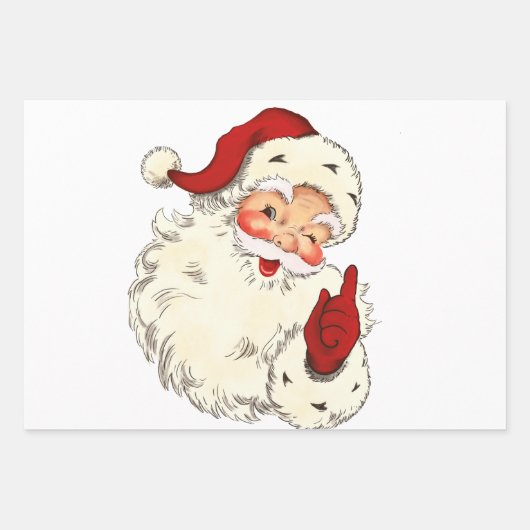 Sinterklaas Antiek Retro ontkoppeling Inpakpapier Vel (Voorkant)