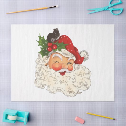 Sinterklaas  Antiek Retro ontkoppeling Tissuepapier (Craft)